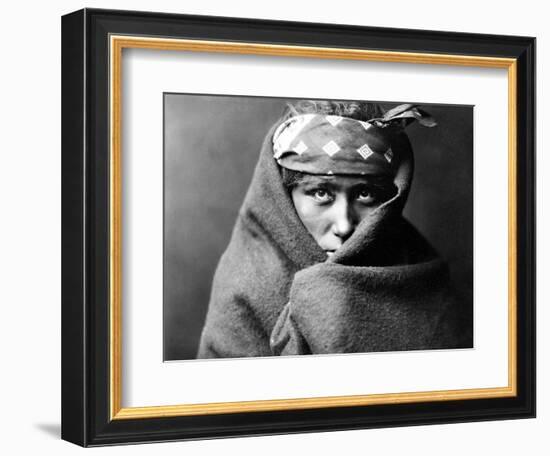 Navajo Boy, C1904-Edward S^ Curtis-Framed Photographic Print