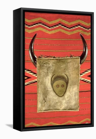 Navajo Buffalo Moon Blanket, from Arizona (Wool)-American-Framed Premier Image Canvas