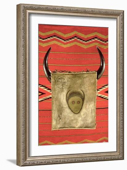 Navajo Buffalo Moon Blanket, from Arizona (Wool)-American-Framed Giclee Print