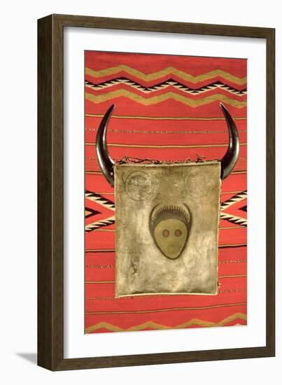 Navajo Buffalo Moon Blanket, from Arizona (Wool)-American-Framed Giclee Print