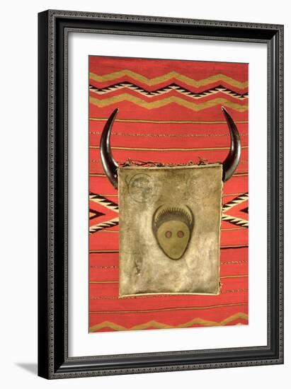 Navajo Buffalo Moon Blanket, from Arizona (Wool)-American-Framed Giclee Print