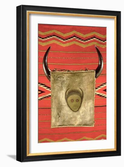 Navajo Buffalo Moon Blanket, from Arizona (Wool)-American-Framed Giclee Print