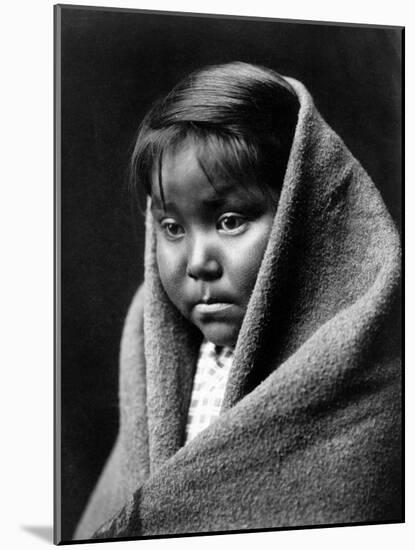 Navajo Child, C1904-Edward S^ Curtis-Mounted Photographic Print
