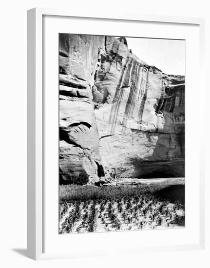 Navajo Farming-Edward S^ Curtis-Framed Giclee Print