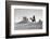 NAVAJO INDIAN IN COWBOY HAT ON HORSEBACK WITH MONUMENT VALLEY ROCK FORMATIONS IN BACKGROUND-D Corson-Framed Photographic Print