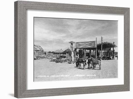 Navajo Indian Village in Chambers, Arizona Photograph - Chambers, AZ-Lantern Press-Framed Art Print