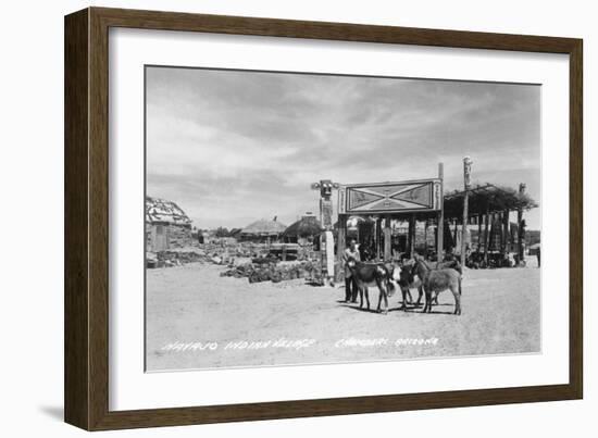 Navajo Indian Village in Chambers, Arizona Photograph - Chambers, AZ-Lantern Press-Framed Art Print