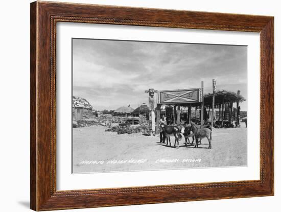 Navajo Indian Village in Chambers, Arizona Photograph - Chambers, AZ-Lantern Press-Framed Art Print