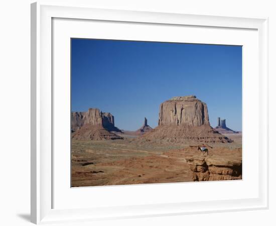 Navajo Lands, Arid Landscape with Eroded Rock Formations, Monument Valley, USA-Adina Tovy-Framed Photographic Print