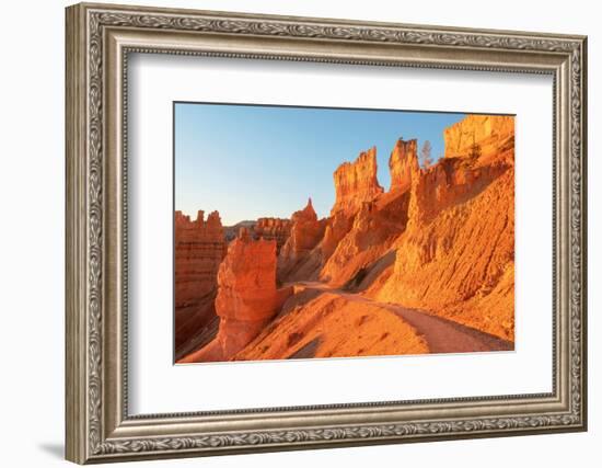 Navajo Loop trail at sunrise. Sunrise Point, Bryce Canyon National Park,, Utah-Alan Majchrowicz-Framed Photographic Print