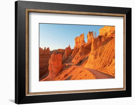 Navajo Loop trail at sunrise. Sunrise Point, Bryce Canyon National Park,, Utah-Alan Majchrowicz-Framed Photographic Print