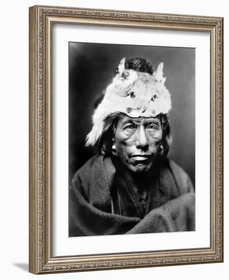 Navajo Man, C1905-Edward S^ Curtis-Framed Photographic Print