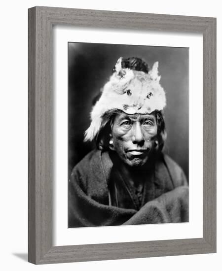 Navajo Man, C1905-Edward S^ Curtis-Framed Photographic Print