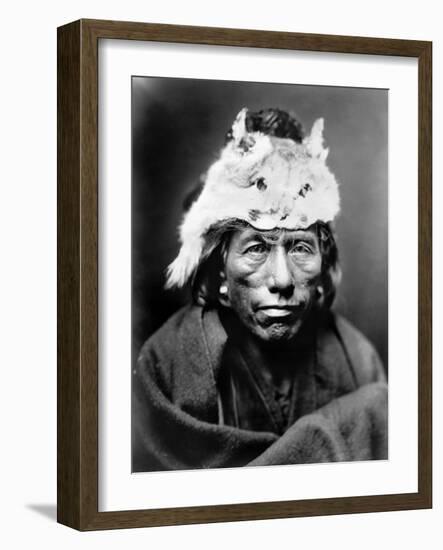 Navajo Man, C1905-Edward S^ Curtis-Framed Photographic Print