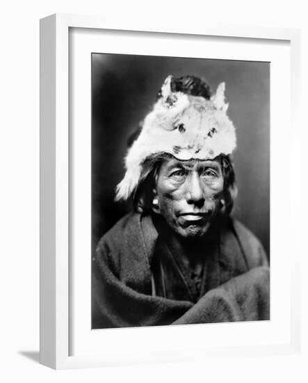 Navajo Man, C1905-Edward S^ Curtis-Framed Photographic Print