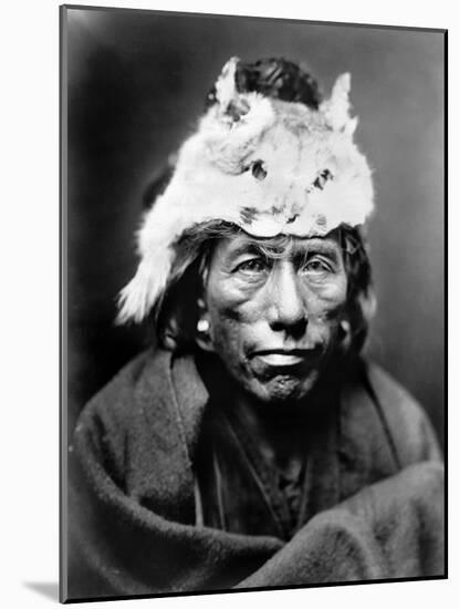 Navajo Man, C1905-Edward S^ Curtis-Mounted Photographic Print