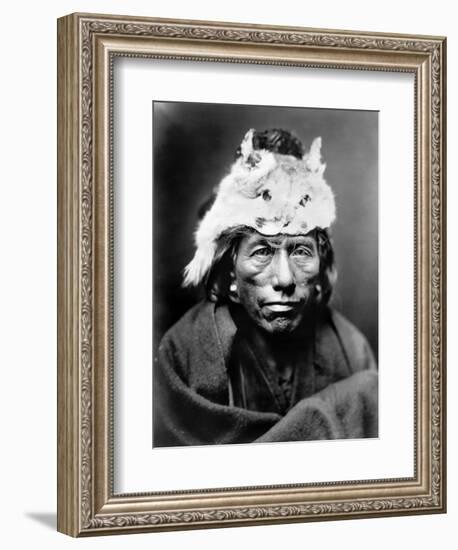 Navajo Man, C1905-Edward S^ Curtis-Framed Photographic Print