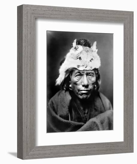 Navajo Man, C1905-Edward S^ Curtis-Framed Photographic Print