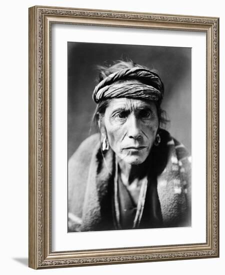 Navajo Man, C1905-Edward S. Curtis-Framed Photographic Print