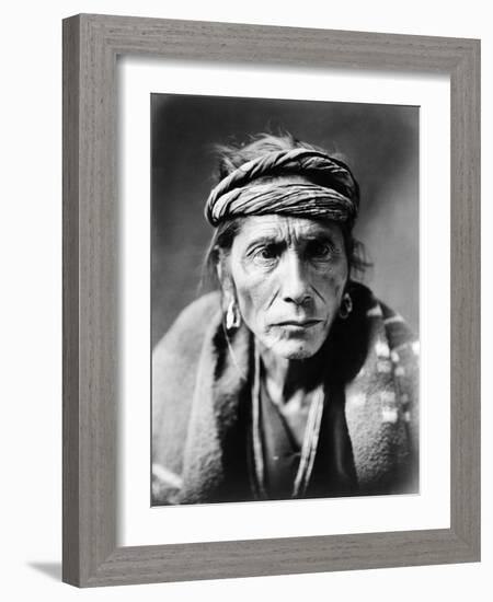 Navajo Man, C1905-Edward S. Curtis-Framed Photographic Print