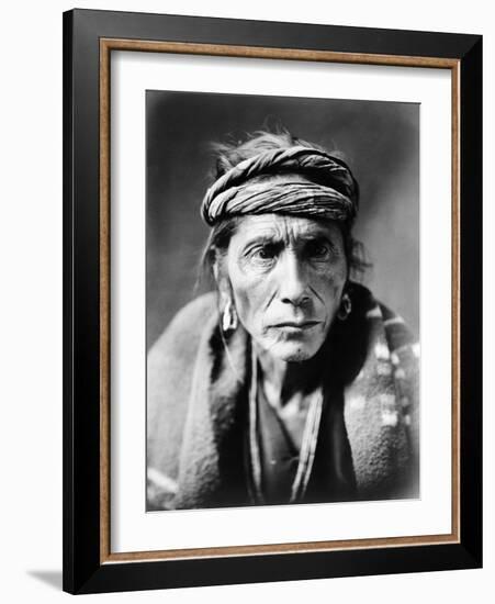 Navajo Man, C1905-Edward S. Curtis-Framed Photographic Print