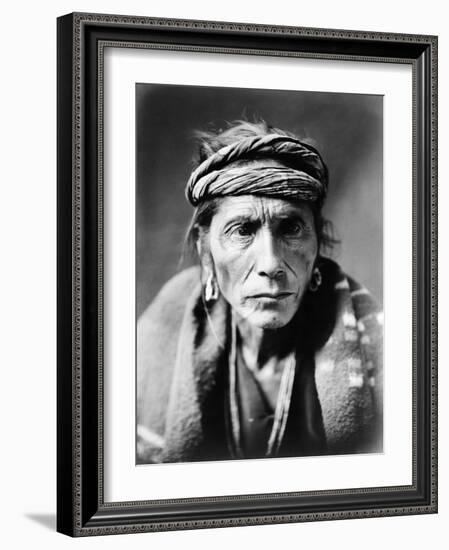 Navajo Man, C1905-Edward S. Curtis-Framed Photographic Print