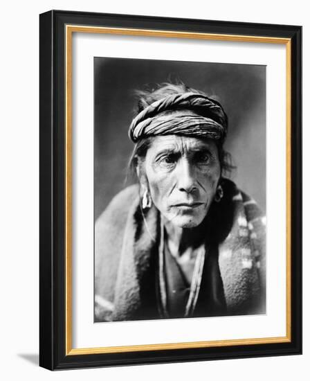 Navajo Man, C1905-Edward S. Curtis-Framed Photographic Print