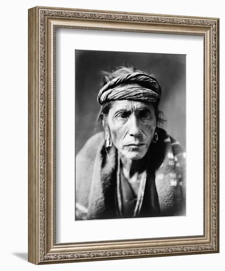 Navajo Man, C1905-Edward S. Curtis-Framed Photographic Print