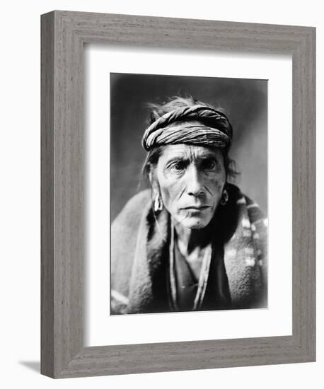 Navajo Man, C1905-Edward S. Curtis-Framed Photographic Print