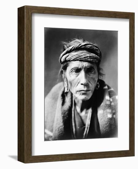 Navajo Man, C1905-Edward S. Curtis-Framed Photographic Print