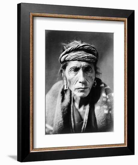 Navajo Man, C1905-Edward S. Curtis-Framed Photographic Print