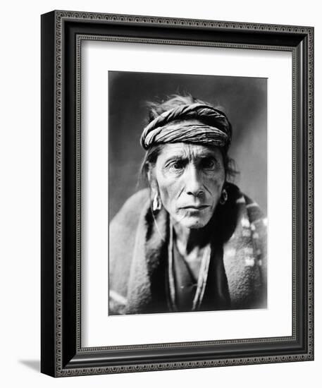 Navajo Man, C1905-Edward S. Curtis-Framed Photographic Print