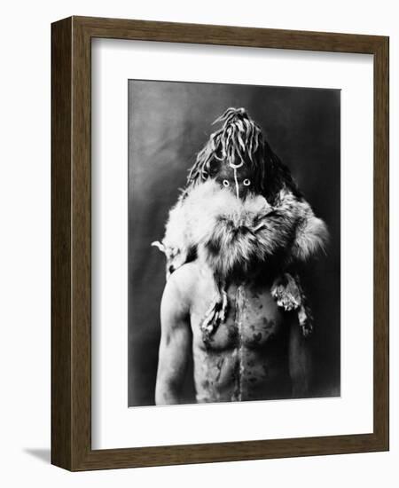 Navajo Mask, C1905-Edward S. Curtis-Framed Photographic Print