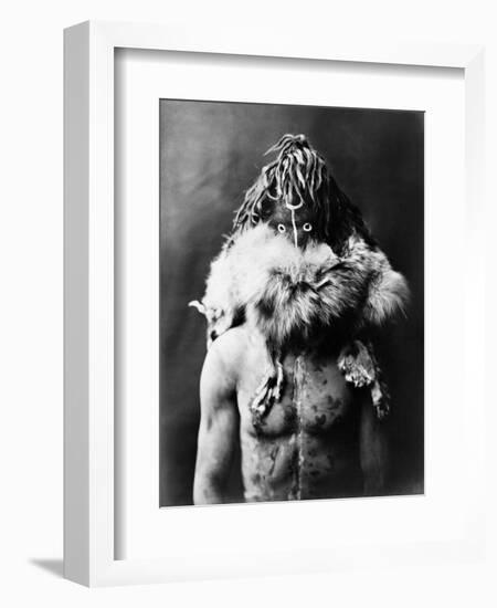 Navajo Mask, C1905-Edward S. Curtis-Framed Photographic Print