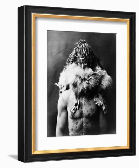 Navajo Mask, C1905-Edward S. Curtis-Framed Photographic Print