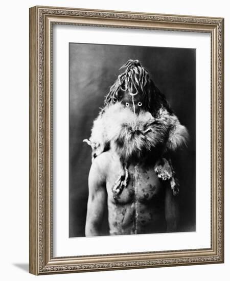 Navajo Mask, C1905-Edward S. Curtis-Framed Photographic Print