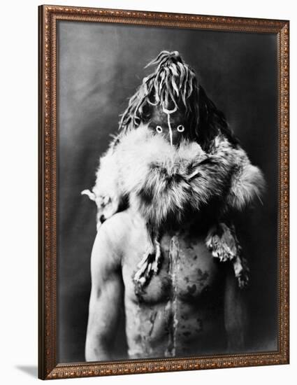 Navajo Mask, C1905-Edward S. Curtis-Framed Photographic Print