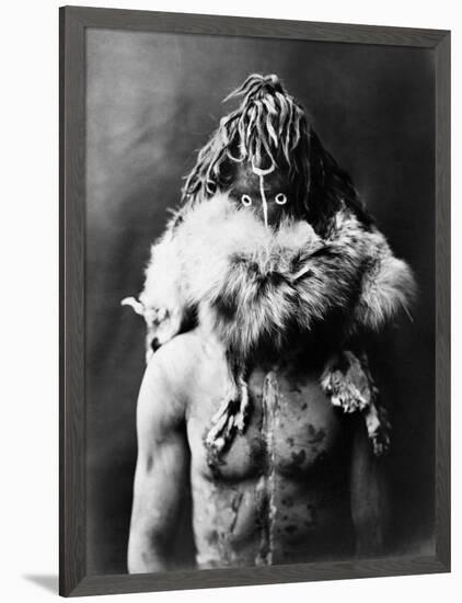 Navajo Mask, C1905-Edward S. Curtis-Framed Photographic Print