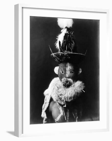 Navajo Mask, C1905-Edward S. Curtis-Framed Photographic Print