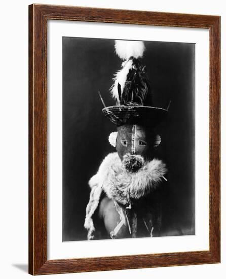 Navajo Mask, C1905-Edward S. Curtis-Framed Photographic Print