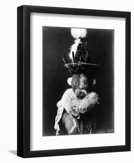 Navajo Mask, C1905-Edward S. Curtis-Framed Photographic Print