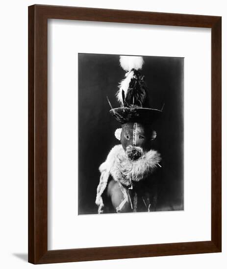 Navajo Mask, C1905-Edward S. Curtis-Framed Photographic Print