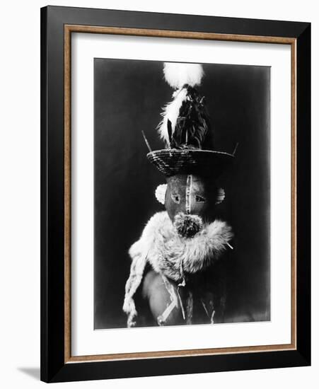 Navajo Mask, C1905-Edward S. Curtis-Framed Photographic Print