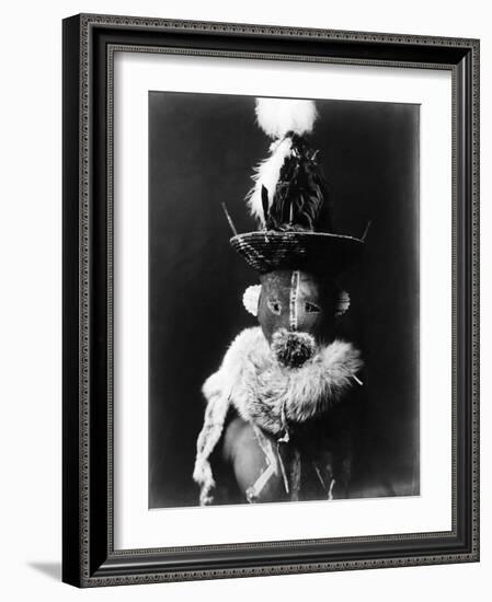 Navajo Mask, C1905-Edward S. Curtis-Framed Photographic Print