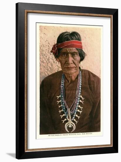 Navajo Medicine Man-null-Framed Art Print