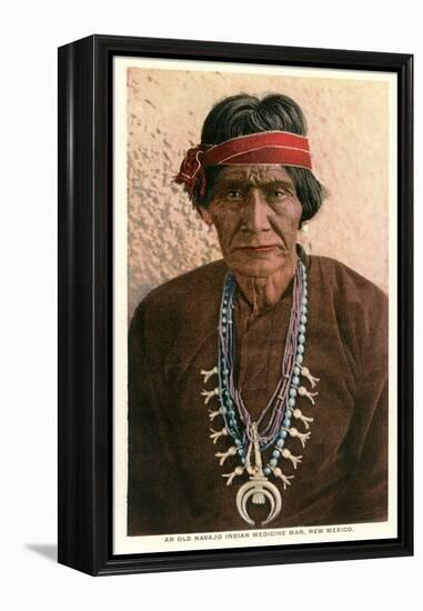 Navajo Medicine Man-null-Framed Stretched Canvas