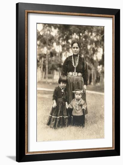 Navajo Mother and Children-null-Framed Premium Giclee Print