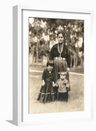 Navajo Mother and Children-null-Framed Premium Giclee Print