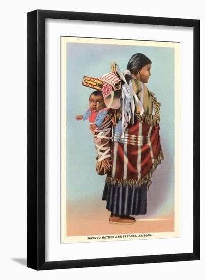 Navajo Mother and Papoose-null-Framed Art Print