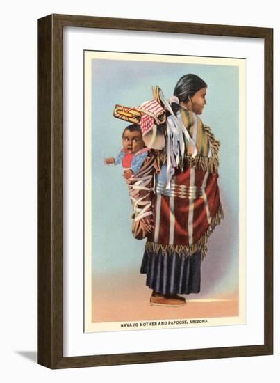 Navajo Mother and Papoose-null-Framed Premium Giclee Print